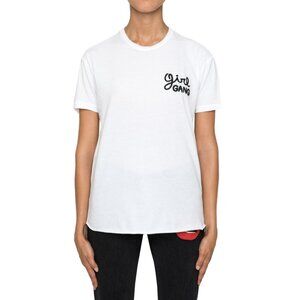 Sandrine Rose "Girl Gang" Tee Shirt in White, size Large